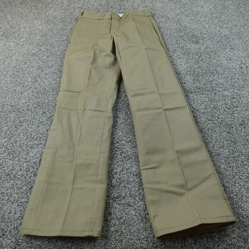 NEW Dickies Pants Mens 30X30 Brown Beige Khaki Tan 874 Chino Trouser Flat Front